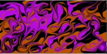 Black orange purple 18"x36"