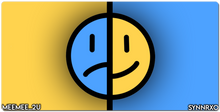synnr x meemee2u "Happy Sad" XXL Gaming Mousepad