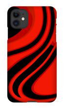 Red and Black swirl iPhone case