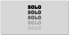 Fading Solo Text XXL Gaming Mousepad