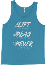 Never stop trying tank (white text)