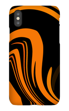 Orange and Black Swirl iPhone Case