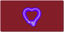 Centered Purple Heart XXL Gaming Mousepad