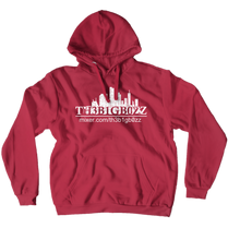 Red/Navy/Black/Grey Hoodie White Logo