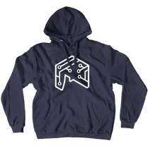 MechaFishMan White Logo Hoodie (No-Zip/Pullover)