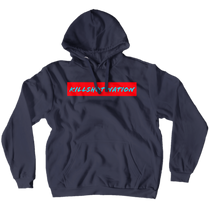 Blue letter Box Logo Hoodie