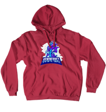White W/ Black Stars Hoodies (No-Zip/Pullover)
