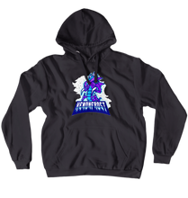 White W/ Black Stars Hoodies (No-Zip/Pullover)