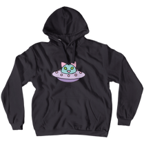 Space Cat Hoodie (No-Zip/Pullover)