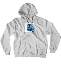 nur 'nen Hoodie mit blauem Bild