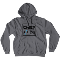 Black Logo Center Blue Code Hoodie