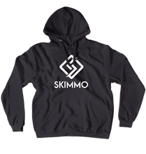 Hoodie with white logo and text (No-Zip/Pullover)