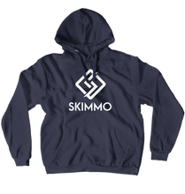 Hoodie with white logo and text (No-Zip/Pullover)